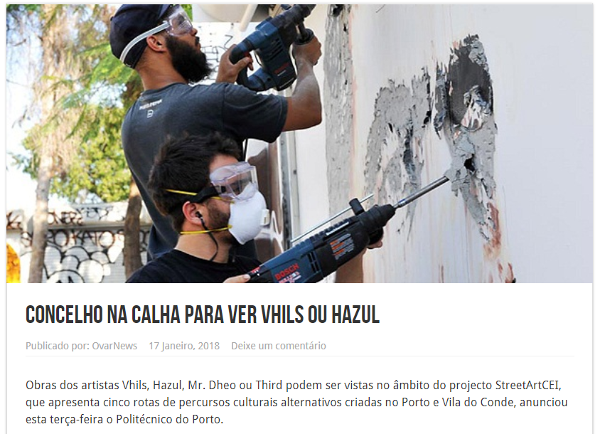 Projeto StreetArtCei na OvarNews