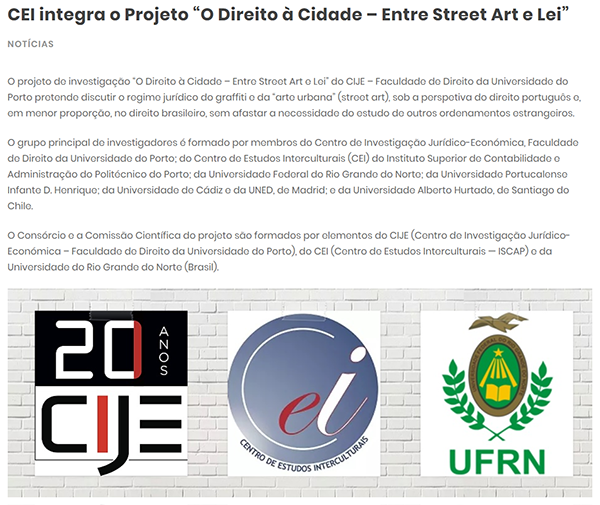 CEI integra o Projeto “O Direito à Cidade – Entre Street Art e Lei”